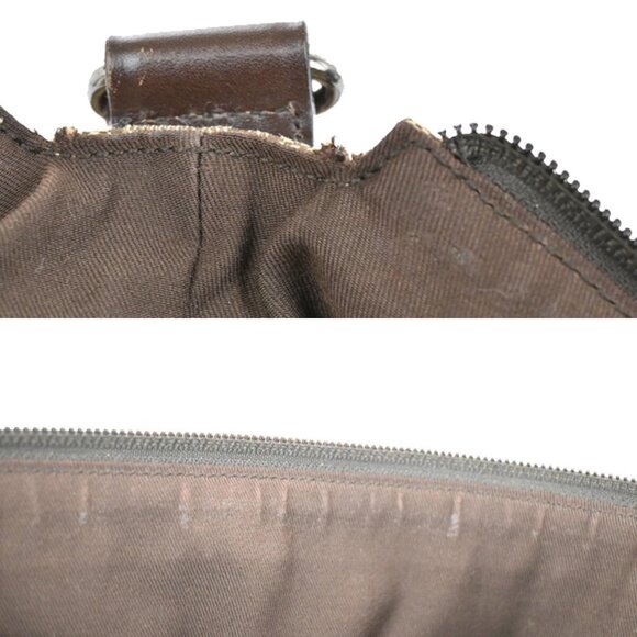 GUCCI Logo GG Pattern Crossbody Shoulder Bag Canvas Leather Brown SHW - Picture 2 of 16